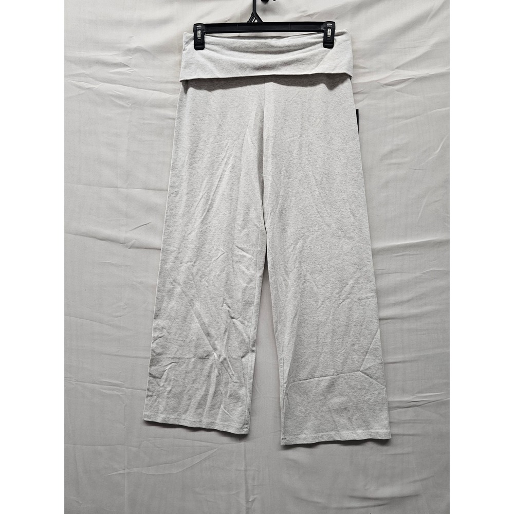 Wild Fable Womens Fold Over Wide Leg Lounge Pants Gray Cotton Blend Size Medium